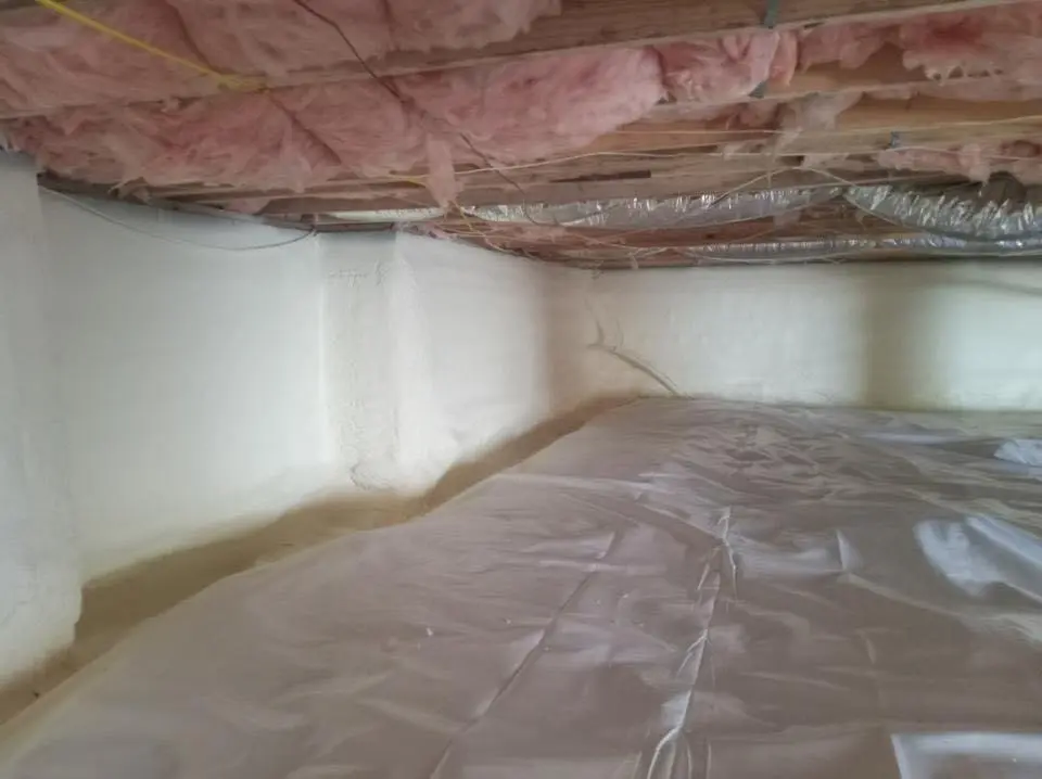 Crawl space encapsulation with closed-cell spray foam for Metal Roof Coating in Uhrichsville